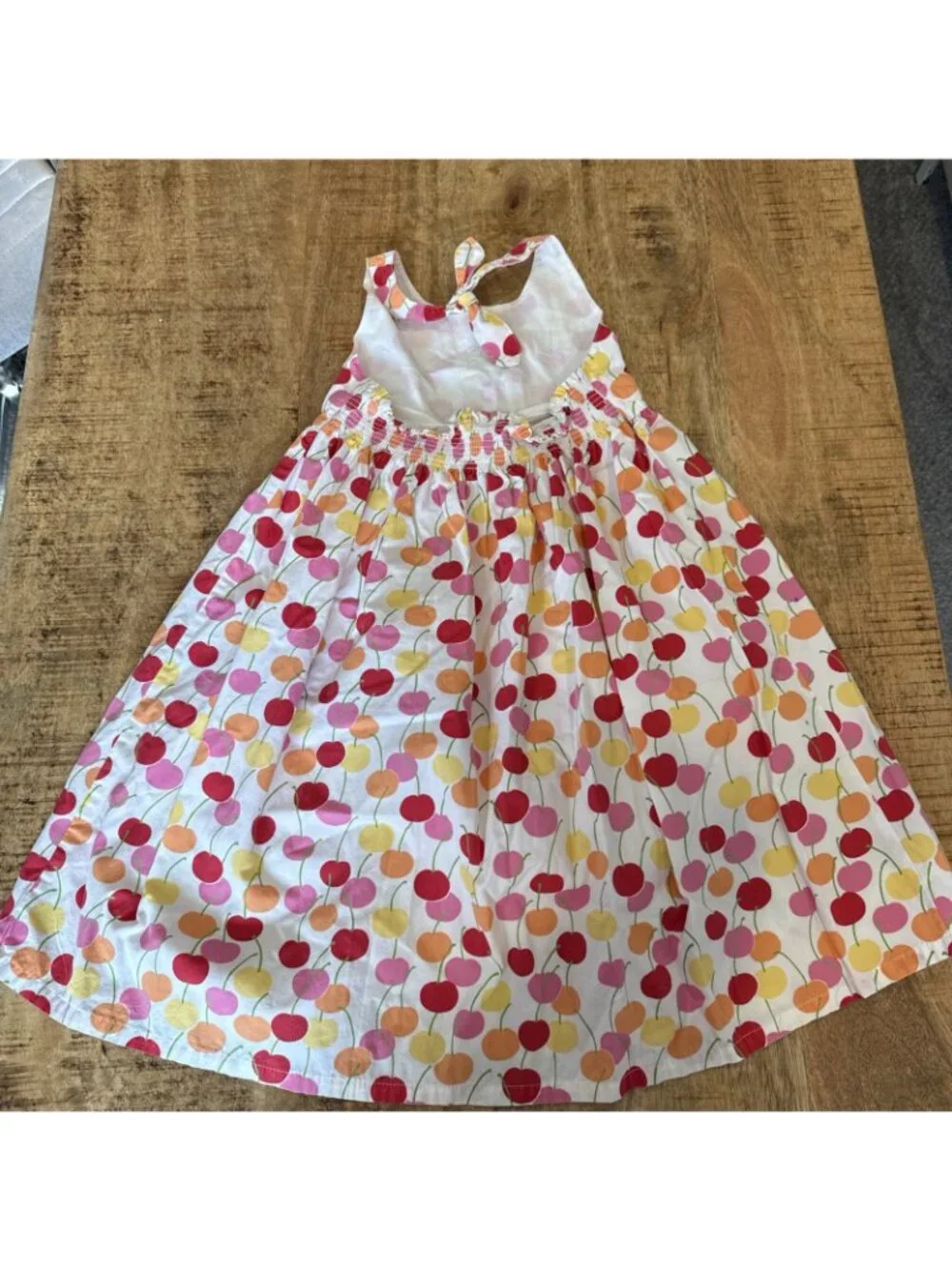 Gymboree White Cherry Baby Halter Dress girls 12 cherries Cottagecore beach